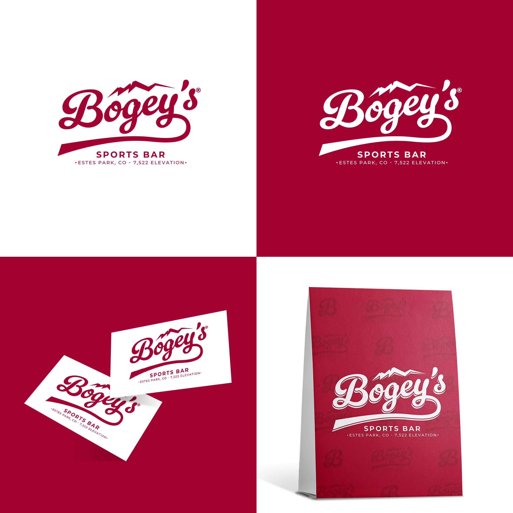 Bogey's Sports bar logo mockup