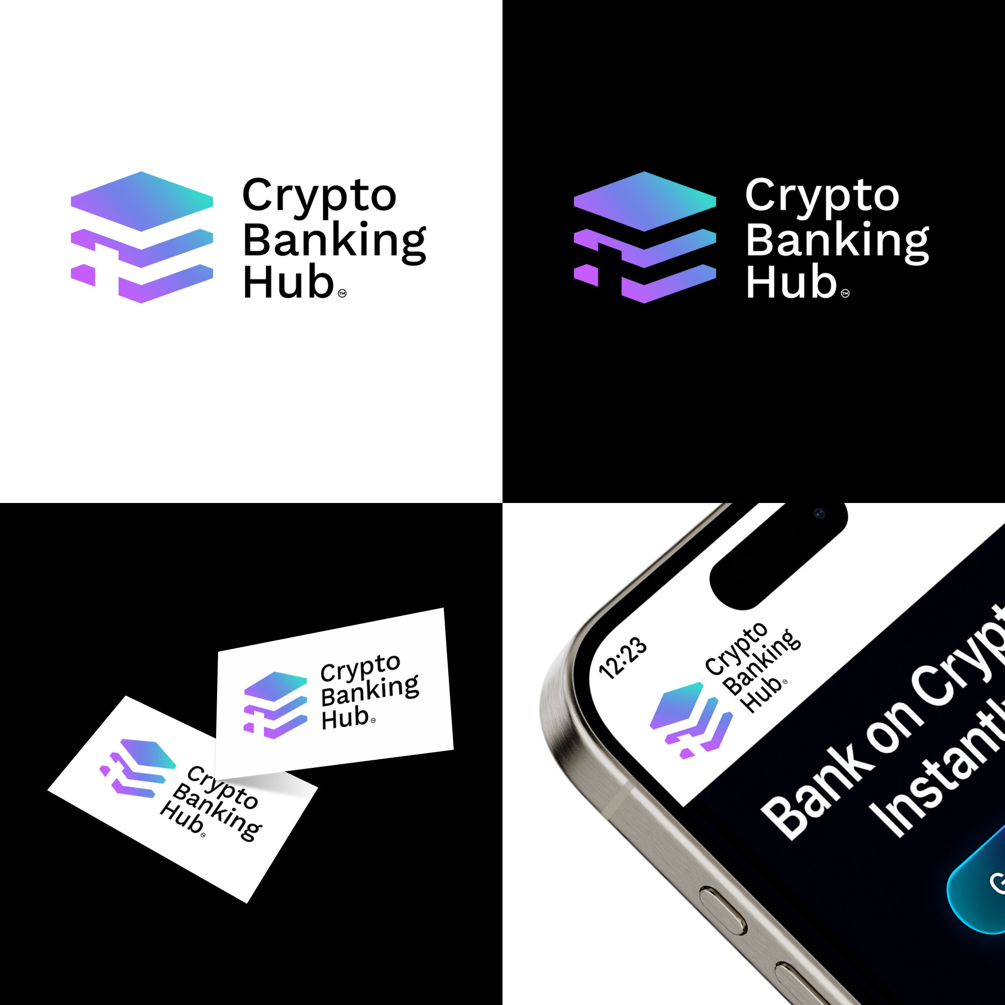 Crypto Banking Hub logo mockup