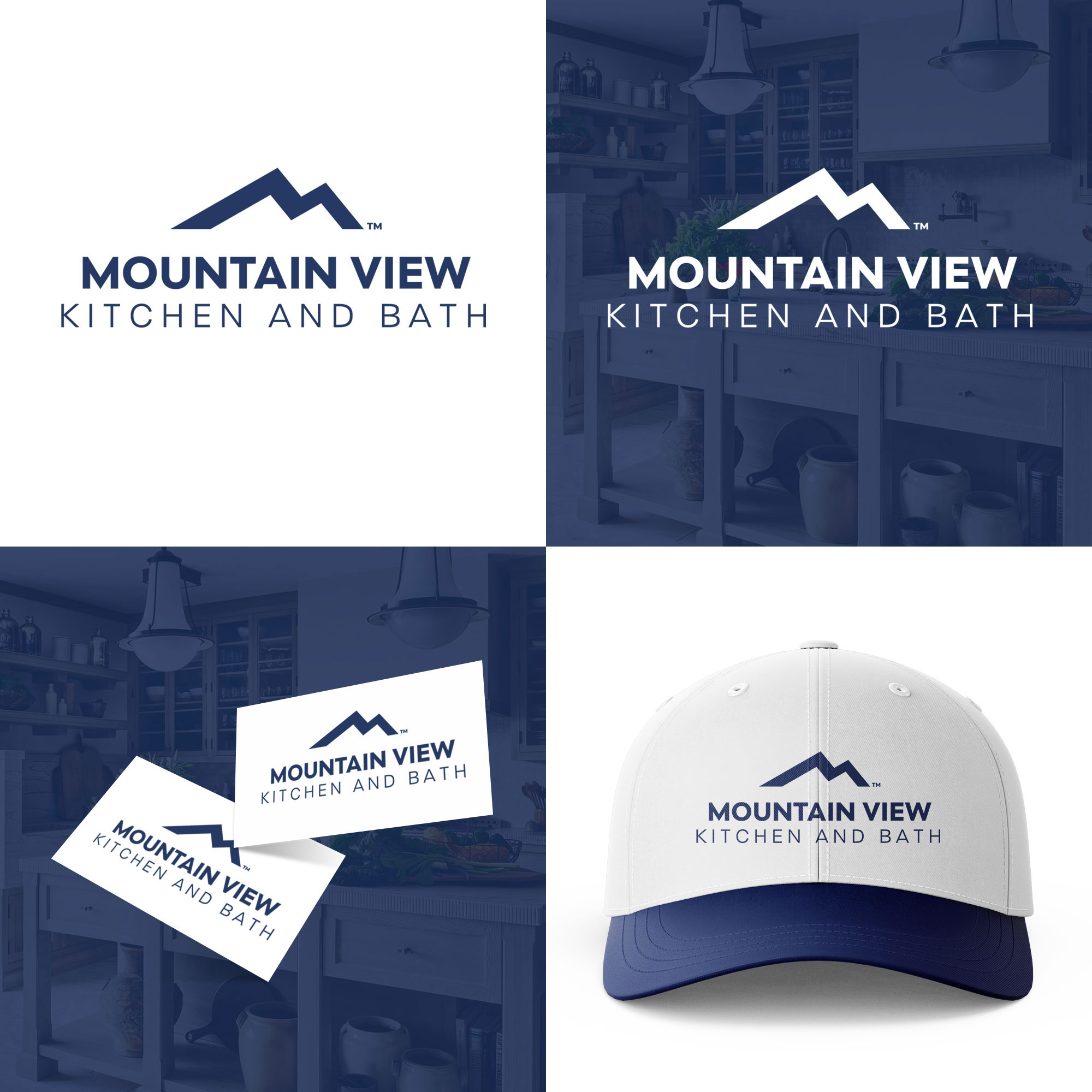 Mountain View Kitchen and Bath logo mockup